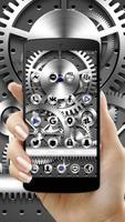 Silver Mechanical Gears Theme скриншот 1