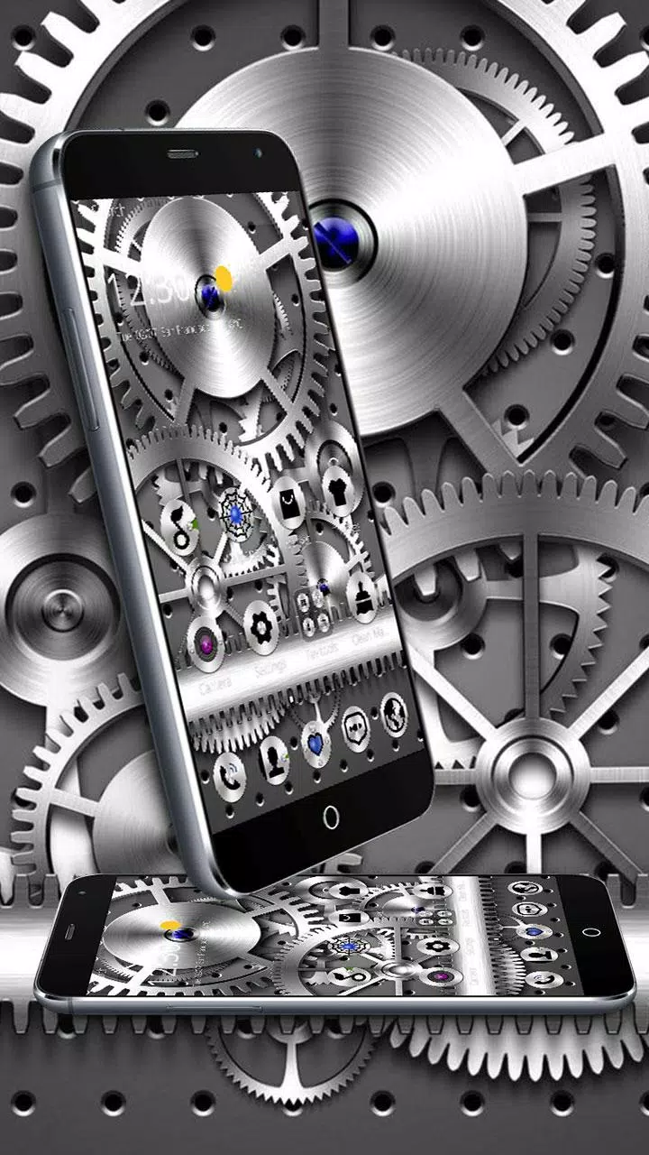 Silver Mechanical Gears Theme Apk For Android Download