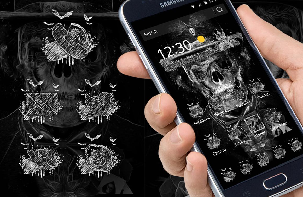 3d Mr Skeleton Dark Theme For Android Apk Download - mr skeleton roblox