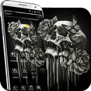 3d thème Skull Rose APK