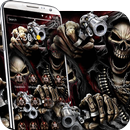 3d inferno crânio Bros Tema APK