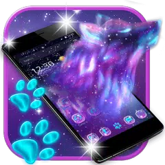 Night Sky Spirit Wolf Launcher Theme APK Herunterladen