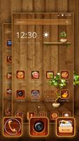 Wooden style Theme & Wallpaper โปสเตอร์