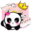 Pink Lovely Panda Cute Theme APK