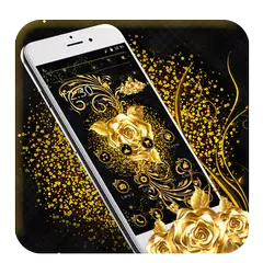 Golden Rose Bow Theme APK 下載