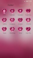 Love Pink Heart Couple Kiss Theme screenshot 2