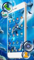 Ocean seaworld dolphin 2d (free)Theme スクリーンショット 1