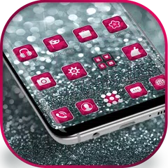 download Argento Rosa Tema Glitter per Galaxy S8 APK