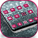 Silver Pink Glitter Theme pour Galaxy S8 APK