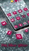 برنامه‌نما Silver Pink Glitter launcher for Galaxy S8 lovers عکس از صفحه