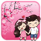Cute Love 2D Theme ícone