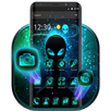Neon Blue Alien Theme Launcher APK