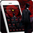 Cool Red Male Vampire On Moon Theme