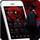 Cool Red Male Vampire On Moon Theme APK