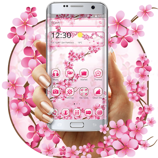 Tema Floral Floral Cherry Blossom