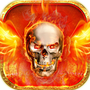 Cool Fire Skull theme aplikacja