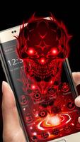 Neon Technology 3D Skull Theme تصوير الشاشة 1