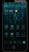 blue technology theme science fiction  launcher Affiche