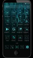 blue technology theme science fiction  launcher 截圖 1