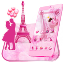Pink Paris Love Theme & Wallpaper APK