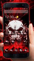 Poster Red dead skull theme