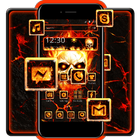 Flaming Fire Skull Theme icon