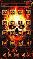 Flaming Fire Skull Theme скриншот 2