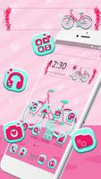 Cute Pink Bicycle Theme & Live Wallpaper poster