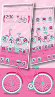 Cute Pink Bicycle Theme & Live Wallpaper screenshot 1