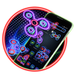 Neon Fidget Spinner Player 2D Theme