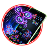Neon Fidget Spinner Player 2D Theme آئیکن