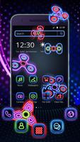 Neon Fidget Spinner Player 2D Theme 海报
