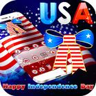 American Flag Bowknot Theme أيقونة