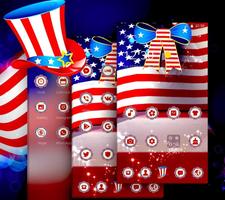American Flag Bowknot Theme imagem de tela 2