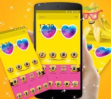 Theme Yellow Cute Banana Summer Sunglass captura de pantalla 2