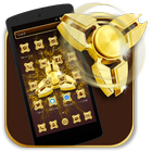 Fidget Spinner Goldene Luxus-Launcher Theme Zeichen