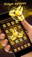 Fidget Spinner Goldene Luxus-Launcher Theme Plakat