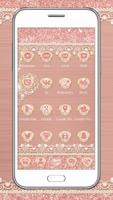 Rose Gold Launcher Motyw serca Diamond screenshot 2