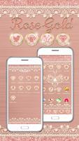 Rose Gold Launcher Motyw serca Diamond screenshot 3
