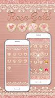 Rose Gold Launcher Diamond Heart Theme 스크린샷 3