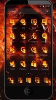 Golden red dazzling flame, with knight man theme syot layar 1