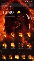 Golden red dazzling flame, with knight man theme syot layar 2