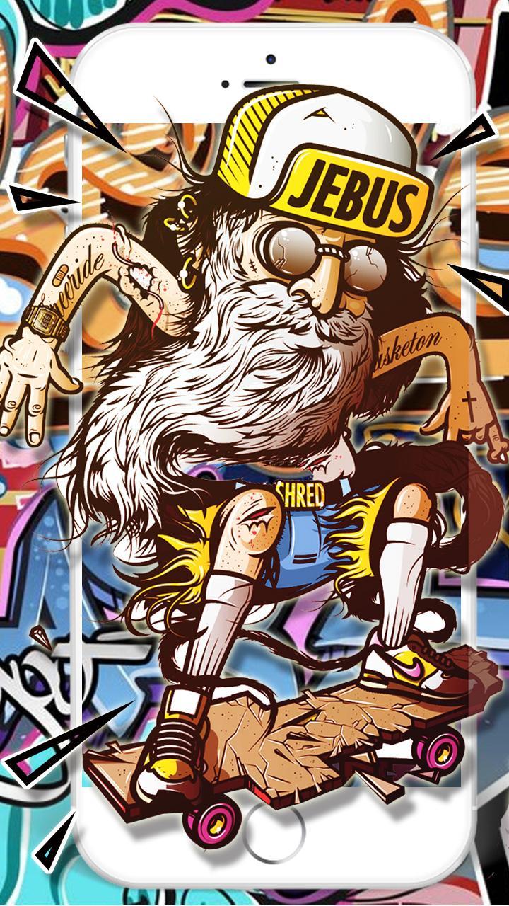 Street Graffiti Theme White Beard Old Man Skating For Android Apk Download street graffiti theme white beard old