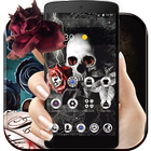 Gothic Skull Rose Theme icône