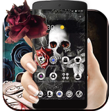 Gothic Skull Rose Theme Zeichen