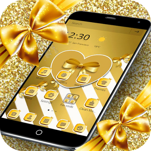 Gold Glitter Bowknot Theme