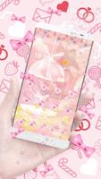 pink cute kitty theme poster
