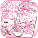 Sakura Pink Bicycle Launcher Theme APK