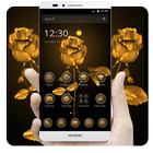 Golden  Black Rose Theme آئیکن