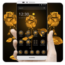 Golden  Black Rose Theme APK